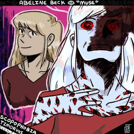 Abeline Beck character card (Angler Cabin)