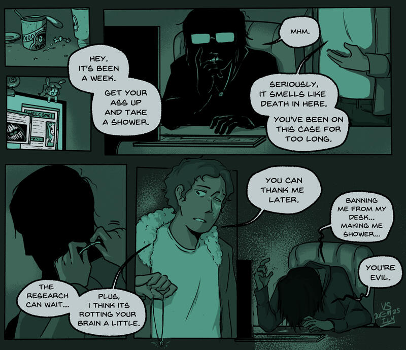 A short 1-page comic featuring Chris and Trent (Angler Cabin) (2025)